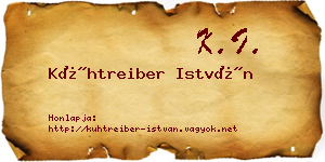 Kühtreiber István névjegykártya