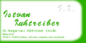 istvan kuhtreiber business card